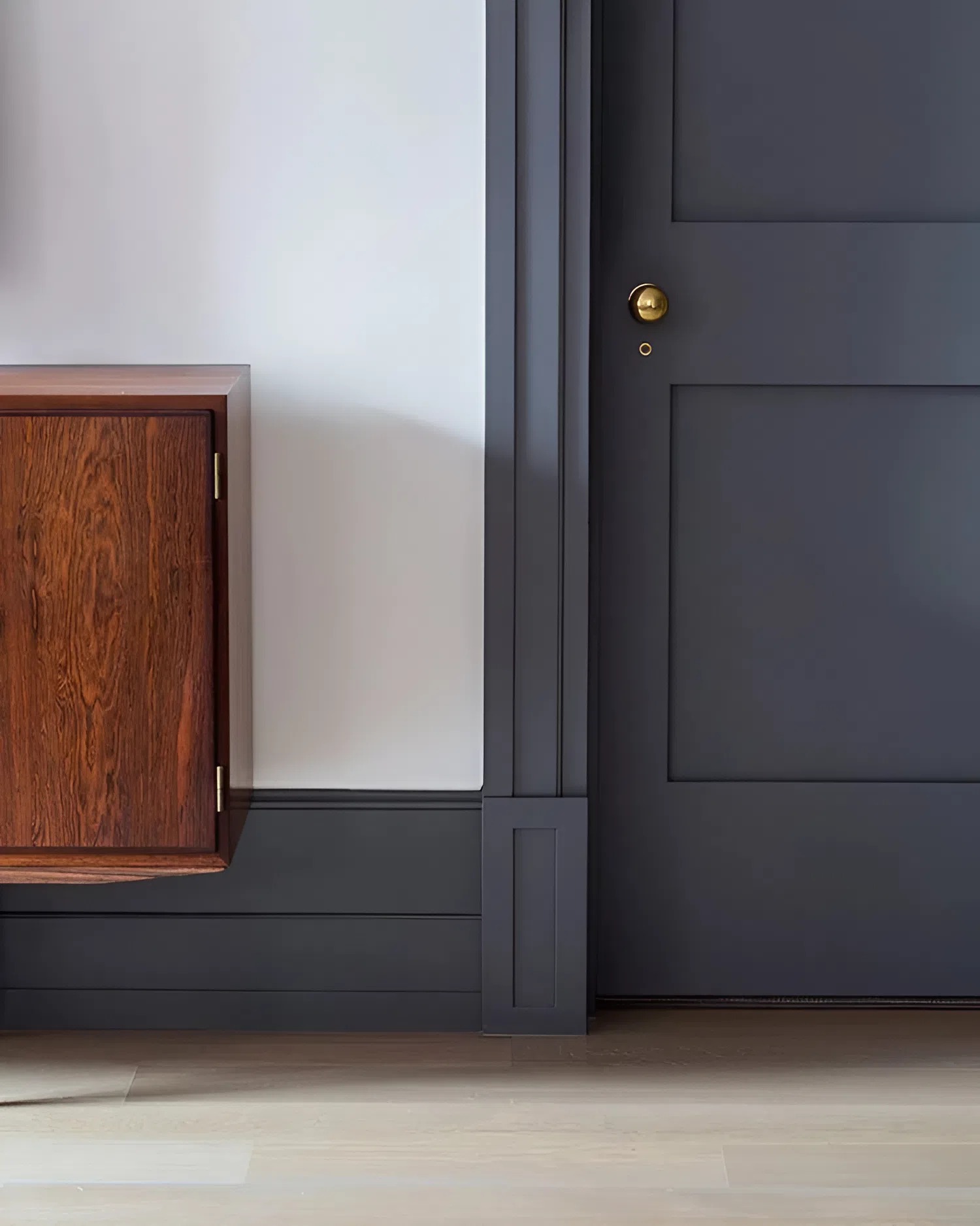 White walls and charcoal trim contrast painted by a painting company in Bel Air, MD